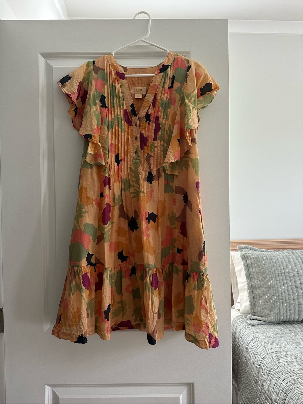 Maeve Giulietta Pintucked Mini Dress